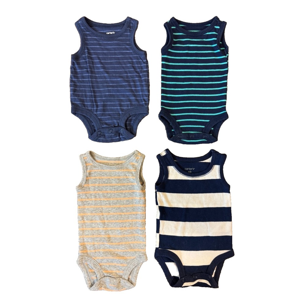 Carters Baby Boy Rompers 3 Months Sleeveless Outfits Clothes Summer Lot Bodysuit